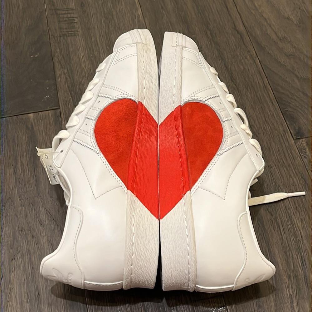 Adidas Valentine’s Day Heart Superstar 80s Shoes Sneakers CQ3009 Women’s Size 7